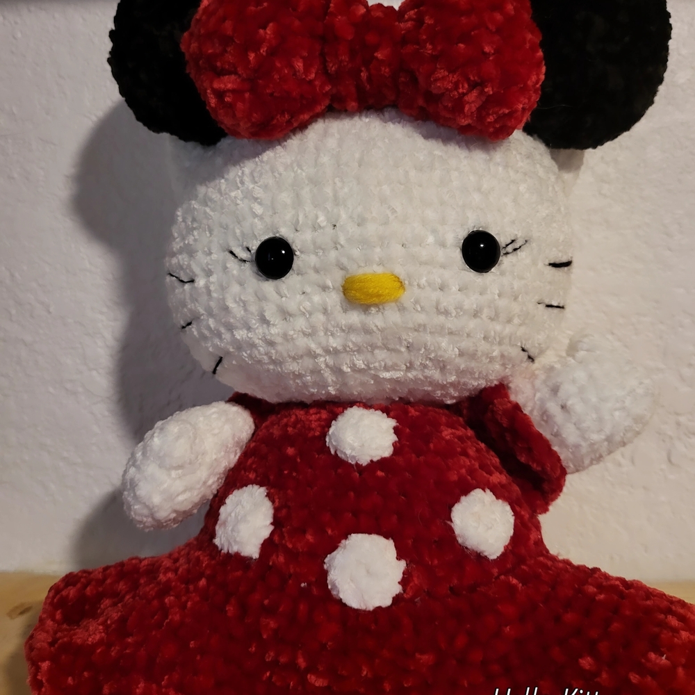 Hello Kitty Plush Toy with Red Polka Dot Dress